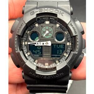 Casio GShock GA100MB-1A Mens Black Analog Digital Shock Magnetic Resistant NIBWT